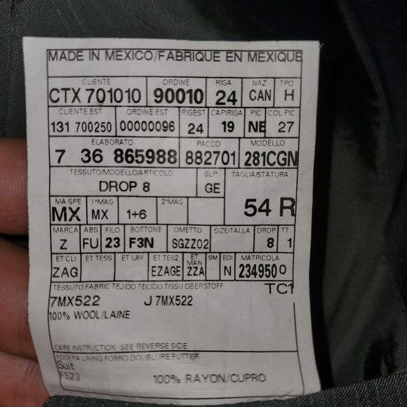 ZZegna "Drop 8" Grey Pencil Striped Suit - Picture 6 of 8